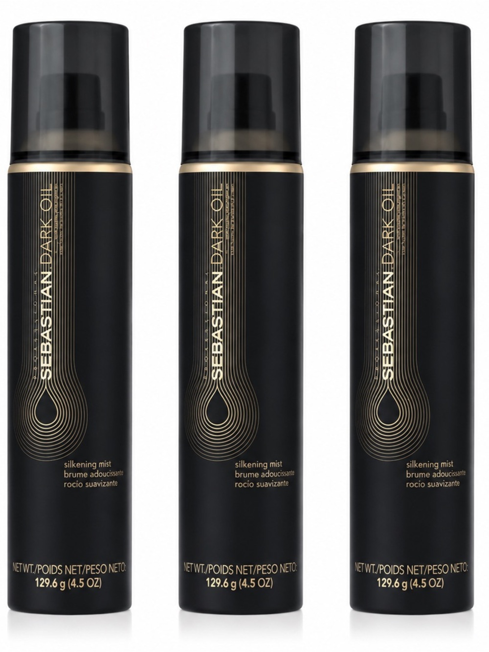 Sebastian Dark Oil Silkening Mist 4.5 oz 129.6g Spray Lot of 3 New